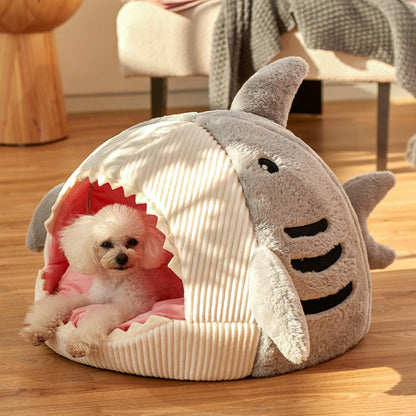 Pet Shark Plush Bed